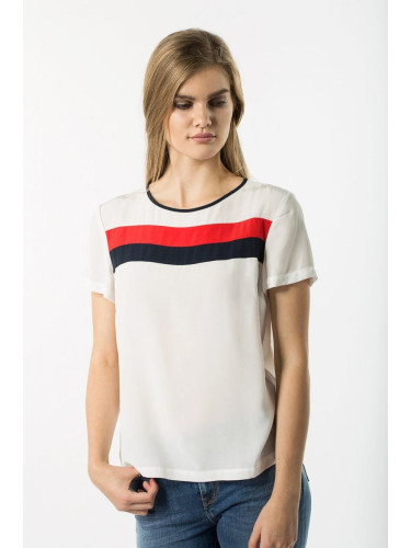 T-Shirt - TOMMY HILFIGER JOSIE TOP SS white