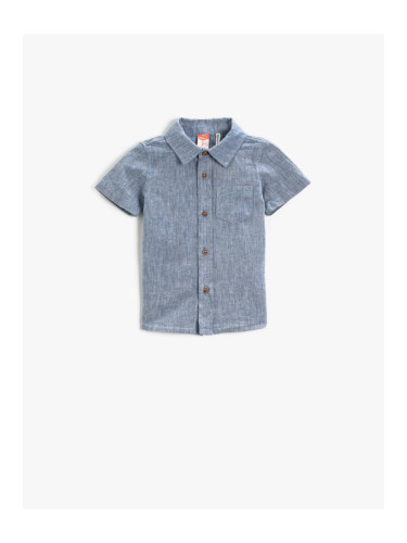 Koton Linen Blend Short Sleeve Shirt