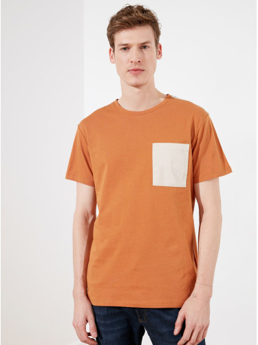 Men's Brown T-Shirt Trendyol - Men's