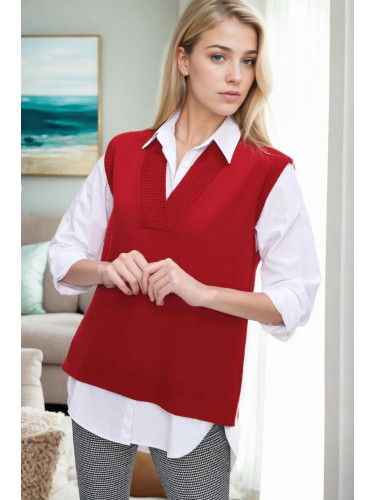 32632 Dewberry Knitwear Womens Sweater-RED