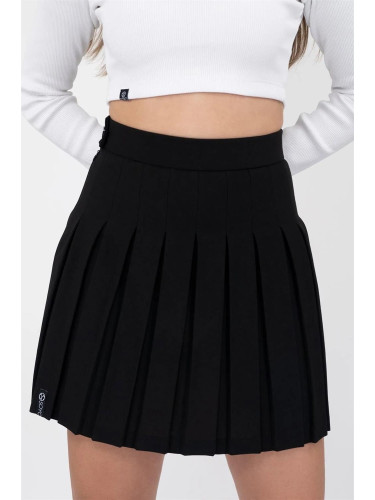 17457 Dewberry Womens Pleated Skirt-BLACK