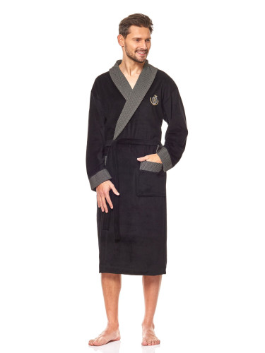 Duke 9102 Black Black Bathrobe