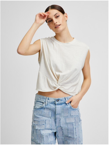 Cream brindle crop top VERO MODA June - Women