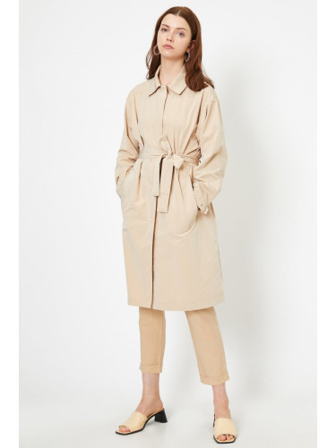 Koton Women's Beige Trench Coat