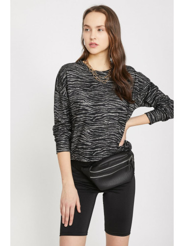 Koton Women's Black Patterned Sweater