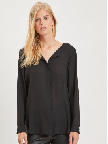 Black Blouse with Long Sleeve VILA Lucy - Women