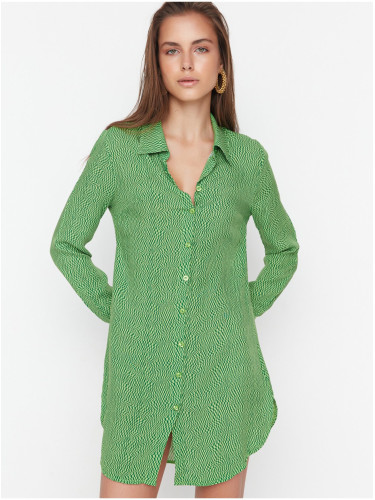 Green Women's Elongated Shirt Trendyol - Women