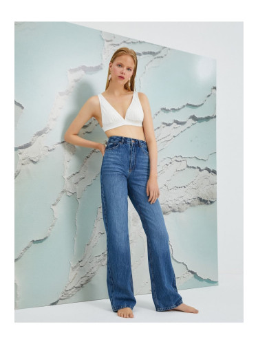 Koton Şahika Ercümen X - High Waisted French Leg Jeans