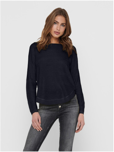 Dark blue ribbed light sweater ONLY Caviar - Women