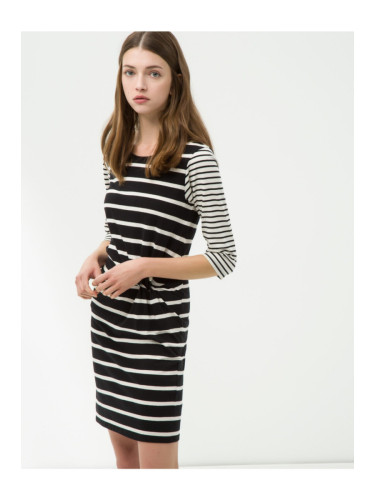 Koton Women's Black Striped Dress