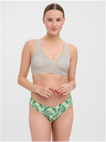 Cream striped bikini top VERO MODA Vivi - Women