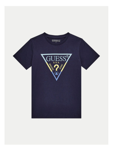 Guess Тишърт L4YI06 K8HM4 Тъмносин Regular Fit