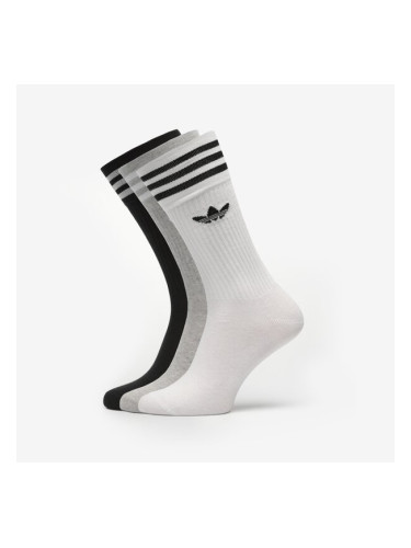 Adidas Чорапи 3-Pack Solid Socks High Crew дамски Аксесоари Чорапи HC9558 Многоцветен