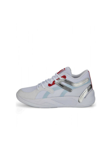 PUMA TRC Blaze Court Basketball Shoes White/Light Aqua