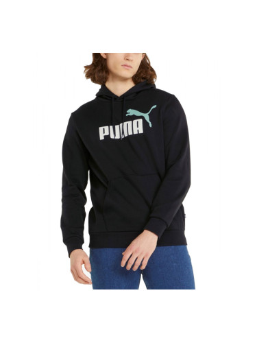 PUMA Essentials+ Two-Tone Big Logo Hoodie Black