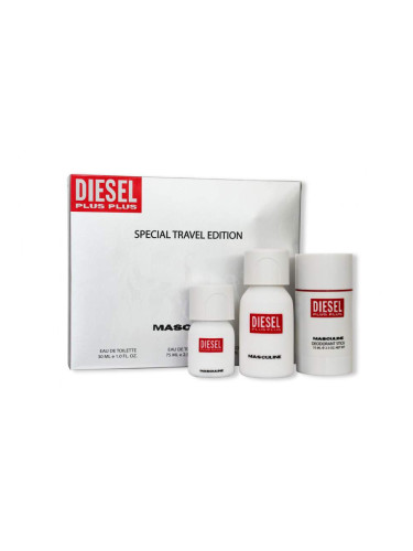 Diesel Plus Plus Masculine Комплект за мъже EDT 75 ml + Део стик 75 ml + EDT 30 ml 