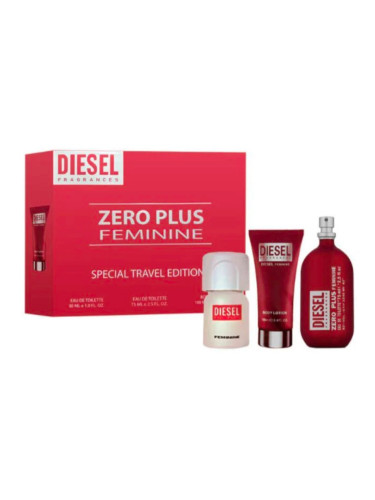 Diesel Zero Plus Plus Feminine Дамски комплект EDT Тоалетна вода 75 ml Балсам за тяло 100 ml EDT Тоалетна вода 30 ml