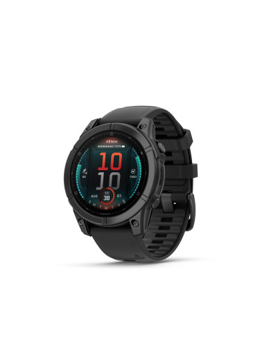 Garmin FĒNIX® E - fēnix E – 47 mm, AMOLED - Slate Gray Steel с Black силиконова каишка 010-03025-01