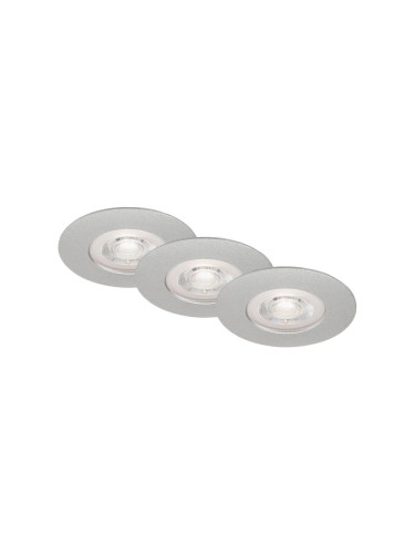 Briloner- К-кт 3x LED Лампа за вграждане в баня LED/4,9W/230V IP44 сребрист