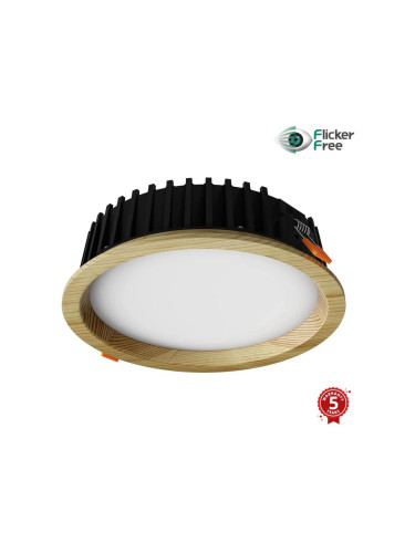 APLED-LED Лампа RONDO WOODLINE LED/12W/230V 4000K Ø 20 см бор масивнo дървo