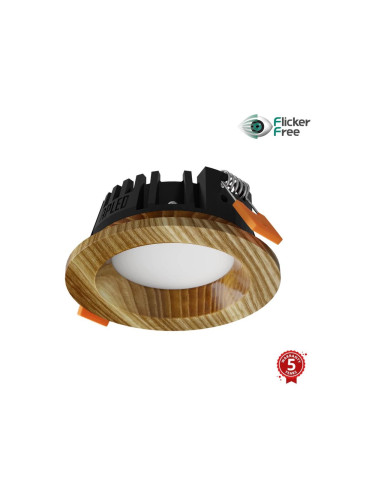 APLED - LED Лампа RONDO WOODLINE LED/3W/230V 3000K Ø 9 см пепел масивнo дървo