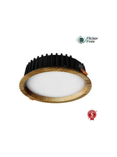 APLED - LED Лампа RONDO WOODLINE LED/6W/230V 4000K Ø 15 см пепел масивнo дървo