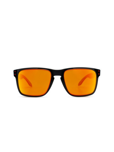 Oakley Holbrook XL OO 9417 08 59 - квадратна слънчеви очила, мъжки, черни, поляризирани огледални