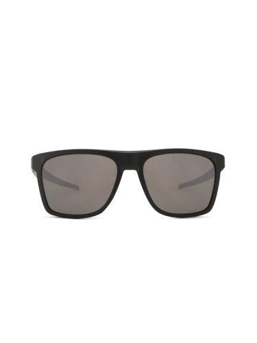 Oakley Leffingwell OO 9100 04 57 - правоъгълна слънчеви очила, мъжки, черни, поляризирани огледални