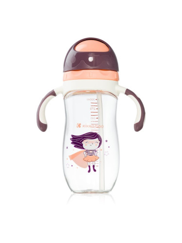 Kikkaboo Sippy Cup with Straw чаша със сламка 12 m+ Supergirl 300 мл.