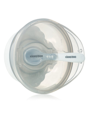 Kikkaboo Suction Bowl with Spoon купичка с лъжичка с капачка 4 m+ Blue 1 бр.