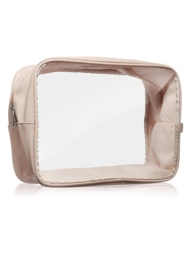 Notino Travel Collection Cosmetic bag прозрачна козметична чантичка XL Beige 27,5x20x12,5 cm 1 бр.