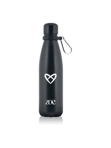 ZOE Heart Logo Stainless Steel Bottle неръждаема бутилка за вода боя Black 500 мл.