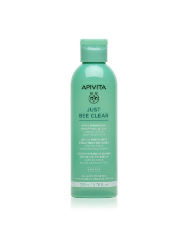 Apivita Just Bee Clear Pore Minimizing Lotion грижа против разширени пори и черни точки 200 мл.