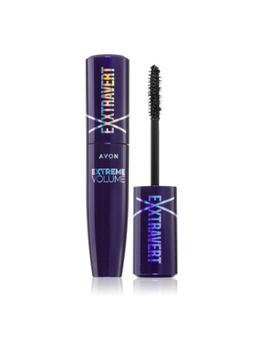 Avon Exxtravert Extreme Volume водоустойчива удължаваща спирала за екстра обем цвят Brown Black 9,5 мл.