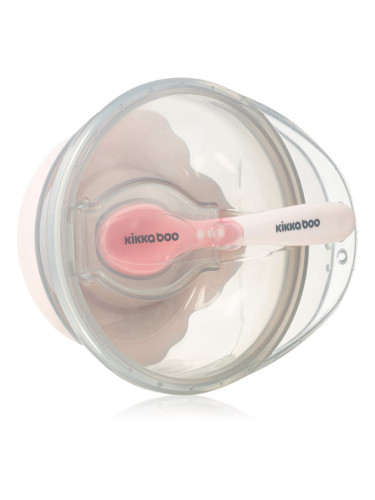 Kikkaboo Suction Bowl with Spoon купичка с лъжичка с капачка 4 m+ Pink 1 бр.