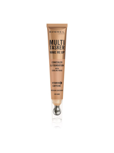 Rimmel Multi-Tasker Wake Me Up грим и коректор за озаряване на лицето цвят 50 Sand 20 мл.