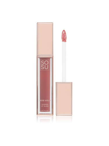 SOSU Cosmetics Satin Lip Glaze хидратиращ блясък за устни цвят Sorbet 6 мл.