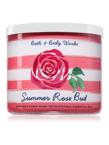 Bath & Body Works Summer Rose Bud ароматна свещ 411 гр.