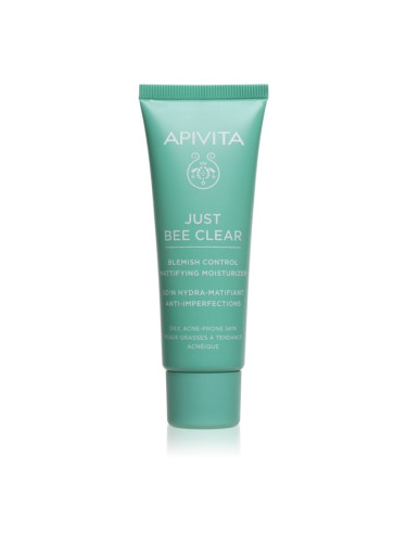 Apivita Just Bee Clear Blemish Control Moisturizer хидратиращ крем за лице с ниацинамид 40 мл.