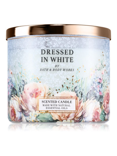 Bath & Body Works Dressed in White ароматна свещ 411 гр.