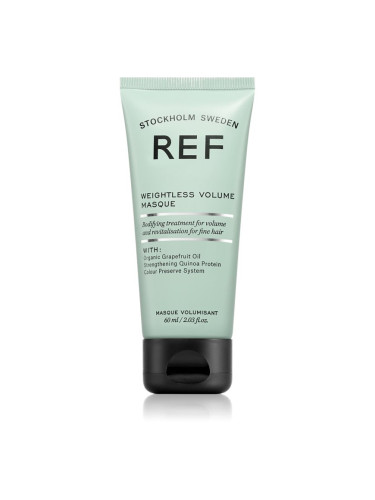 REF Weightless Volume Masque хидратираща в дълбочина маска за блясък и мекота на косата 60 мл.