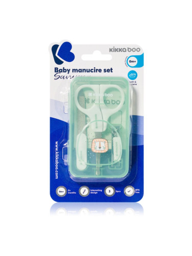 Kikkaboo Baby Manicure Set Savanna Mint комплект за грижа за детето Mint