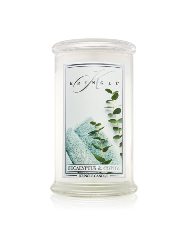 Kringle Candle Eucalyptus & Cotton ароматна свещ 624 гр.