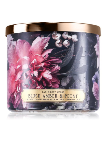 Bath & Body Works Blush Amber Peony ароматна свещ 411 гр.