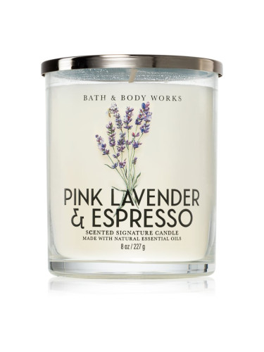 Bath & Body Works Pink Lavender & Espresso ароматна свещ 227 гр.