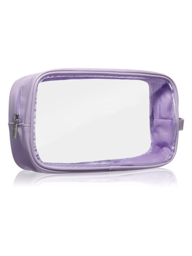 Notino Travel Collection Cosmetic bag прозрачна козметична чантичка L Purple 1 бр.