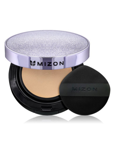 Mizon Vegan Collagen Cushion SPF38 PA++ дълготраен грим в гъбичка с висока UV защита цвят #21 Light Beige 2x15 гр.