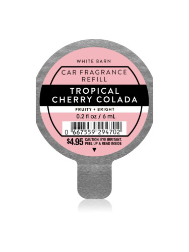 Bath & Body Works Tropical Cherry Colada aроматизатор за автомобил пълнител 6 мл.