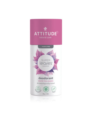 Attitude Super Leaves Deodorant дезодорант-стик без съдържание на алуминиеви соли White Tea Leaves 85 гр.