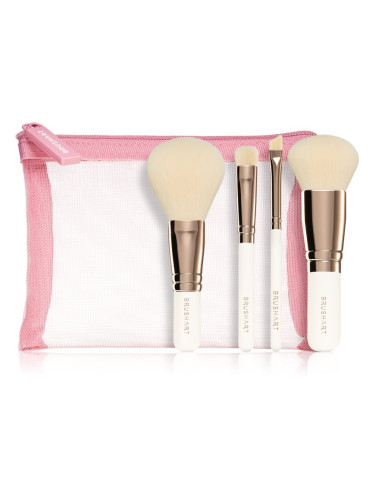 BrushArt Basic On-the-go Glam mini make-up brush set комплект за пътуване с четки и чантичка(мини)